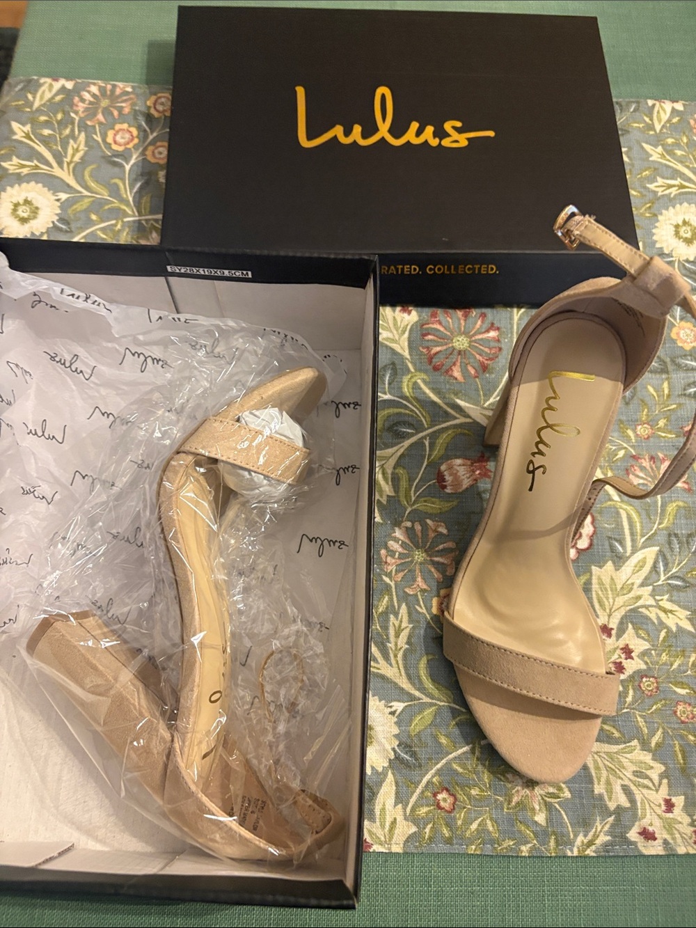 Lulu's Beige Suede Ankle-Strap Block Heel Sandals